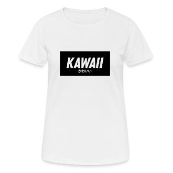 kawaii - T-shirt respirant Femme - blanc - Devant - AI Model Female 172 dark (172cm)