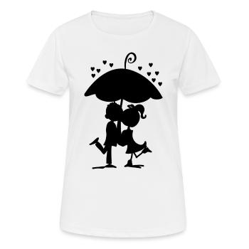 Danse de couple Chers amoureux Cohésion - T-shirt respirant Femme - blanc - Devant - AI Model Female 172 dark (172cm)