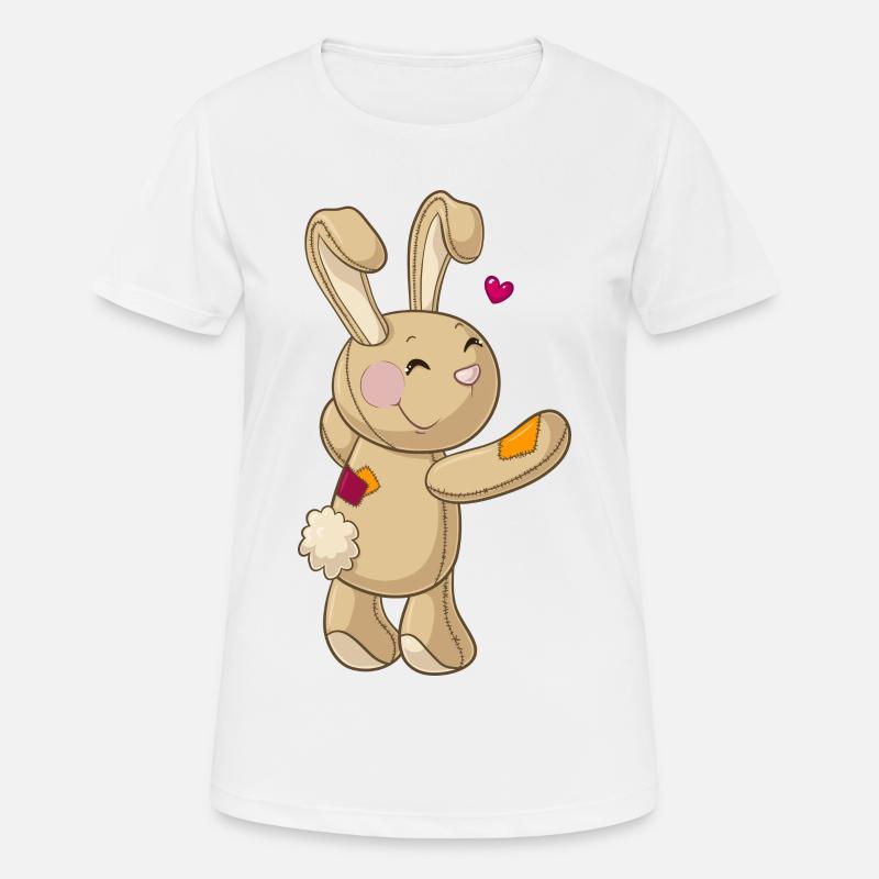 Cute rabbit - Women's Breathable T-Shirt - white