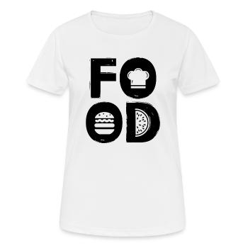 FOOD - food lover geschenkidee - Frauen T-Shirt atmungsaktiv - Weiß - Vorne - AI Model Female 172 dark (172cm)
