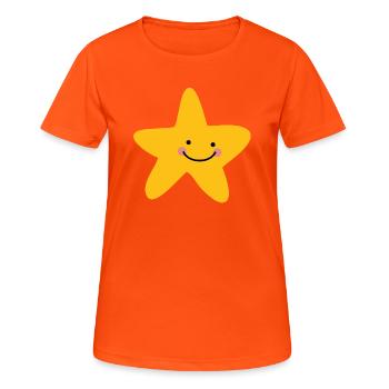 STAR - Women's Breathable T-Shirt - neon orange - Front - AI Model Female 172 dark (172cm)