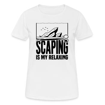 Aquascaping Scaping ist mein entspannender Aquascaper - Frauen T-Shirt atmungsaktiv - Weiß - Vorne - AI Model Female 172 dark (172cm)