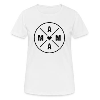 Mama Herz Mutter Liebe Muttertag Geschenk - Frauen T-Shirt atmungsaktiv - Weiß - Vorne - AI Model Female 172 dark (172cm)