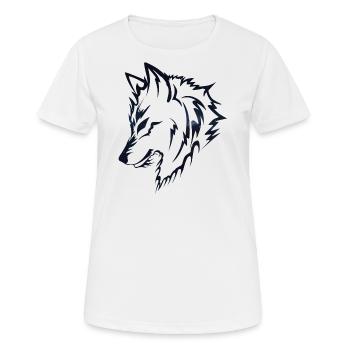 Silhouette de loup Galaxy - T-shirt respirant Femme - blanc - Devant - AI Model Female 172 dark (172cm)