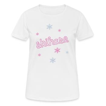 Skihase Ski Skisport Skifahren Skihaserl - Frauen T-Shirt atmungsaktiv - Weiß - Vorne - AI Model Female 172 dark (172cm)