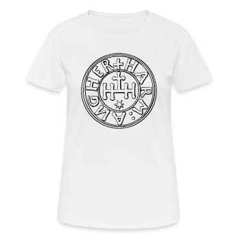 Harmånger - Frauen T-Shirt atmungsaktiv - Weiß - Vorne - AI Model Female 172 dark (172cm)