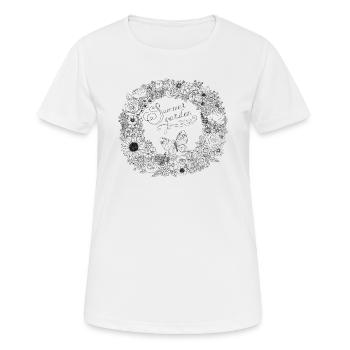 Couronne d’été à colorier - T-shirt respirant Femme - blanc - Devant - AI Model Female 172 dark (172cm)