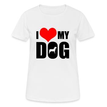 Chien, chien - T-shirt respirant Femme - blanc - Devant - AI Model Female 172 dark (172cm)