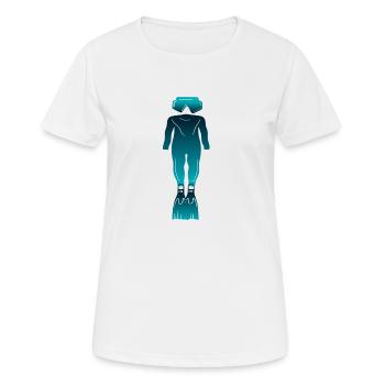 Combinaison de masque de plongée - T-shirt respirant Femme - blanc - Devant - AI Model Female 172 dark (172cm)