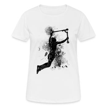 trottinette freestyle - T-shirt respirant Femme - blanc - Devant - AI Model Female 172 dark (172cm)