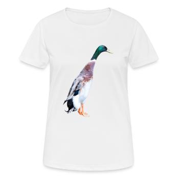 Running ducks are perfect companions for gardeners - Women's Breathable T-Shirt - white - Front - AI Model Female 172 dark (172cm)