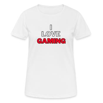 I Love Gaming - Gamer Gaming Video Games - Women's Breathable T-Shirt - white - Front - AI Model Female 172 dark (172cm)