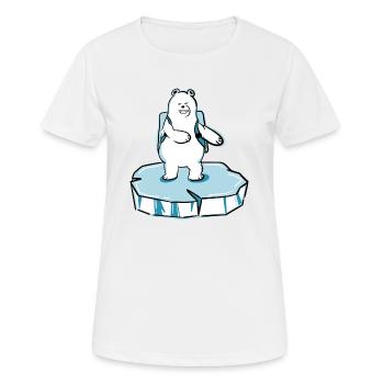 L’ours polaire danse - T-shirt respirant Femme - blanc - Devant - AI Model Female 172 dark (172cm)