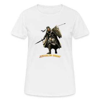 jerusalem knight - T-shirt respirant Femme - blanc - Devant - AI Model Female 172 dark (172cm)