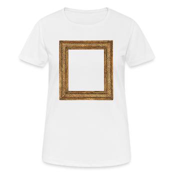 Golden Picture Frame - Women's Breathable T-Shirt - white - Front - AI Model Female 172 dark (172cm)