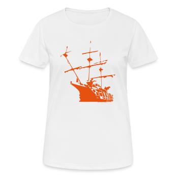 ship - Women's Breathable T-Shirt - white - Front - AI Model Female 172 dark (172cm)