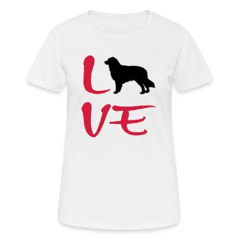 Australian Shepherd Aussie LOVE - T-shirt respirant Femme - blanc - Devant - AI Model Female 172 dark (172cm)