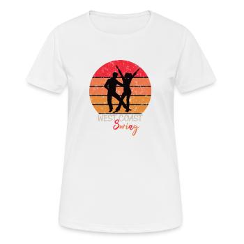 West Coast Swing Sunset WCS Westie Tanzen - Frauen T-Shirt atmungsaktiv - Weiß - Vorne - AI Model Female 172 dark (172cm)