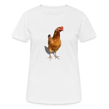 hen - Women's Breathable T-Shirt - white - Front - AI Model Female 172 dark (172cm)