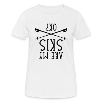 Sind meine Ski ok? - Frauen T-Shirt atmungsaktiv - Weiß - Vorne - AI Model Female 172 dark (172cm)