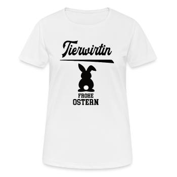 Tierwirtin Frohe Ostern Oster Outfit Tierwirt - Frauen T-Shirt atmungsaktiv - Weiß - Vorne - AI Model Female 172 dark (172cm)