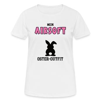 Airsoft Oster Outfit Ostergeschenk Airsoftspieler - Frauen T-Shirt atmungsaktiv - Weiß - Vorne - AI Model Female 172 dark (172cm)