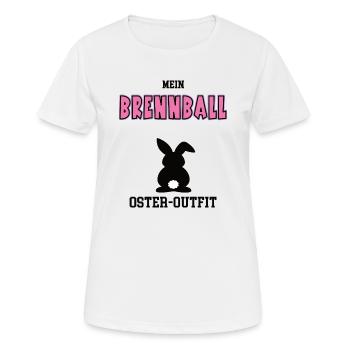 Brennball Oster Outfit Ostergeschenk Brennballerin - Frauen T-Shirt atmungsaktiv - Weiß - Vorne - AI Model Female 172 dark (172cm)