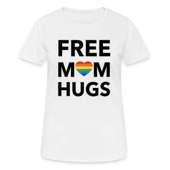 Câlins gratuits pour maman - T-shirt respirant Femme - blanc - Devant - AI Model Female 172 dark (172cm)