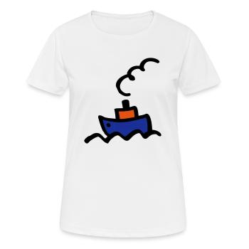 Boot - Frauen T-Shirt atmungsaktiv - Weiß - Vorne - AI Model Female 172 dark (172cm)