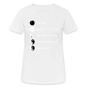 Ying Yang Life Balance - Women's Breathable T-Shirt - white - Front - AI Model Female 172 dark (172cm)