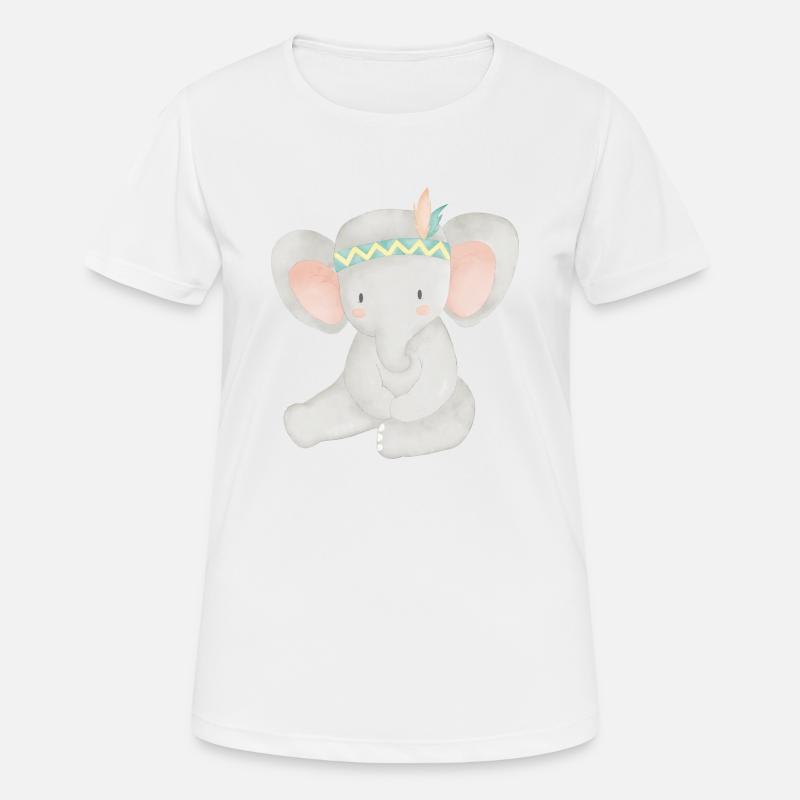 Boho elephant - Women's Breathable T-Shirt - white