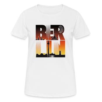 Berlin - Frauen T-Shirt atmungsaktiv - Weiß - Vorne - AI Model Female 172 dark (172cm)