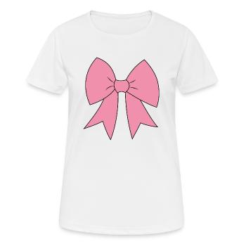 schleife - Frauen T-Shirt atmungsaktiv - Weiß - Vorne - AI Model Female 172 dark (172cm)