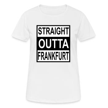 Tout droit sorti de Francfort - T-shirt respirant Femme - blanc - Devant - AI Model Female 172 dark (172cm)