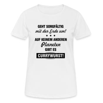Currywurst forever - Frauen T-Shirt atmungsaktiv - Weiß - Vorne - AI Model Female 172 dark (172cm)