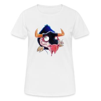 taureau - T-shirt respirant Femme - blanc - Devant - AI Model Female 172 dark (172cm)