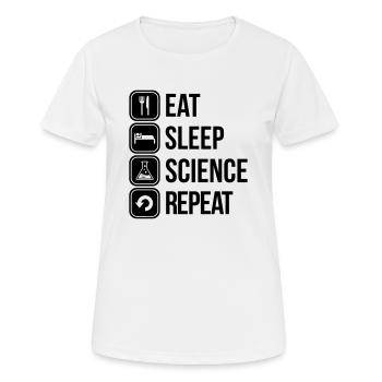 science - Women's Breathable T-Shirt - white - Front - AI Model Female 172 dark (172cm)
