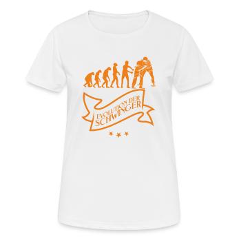 schwinger evolution - Frauen T-Shirt atmungsaktiv - Weiß - Vorne - AI Model Female 172 dark (172cm)