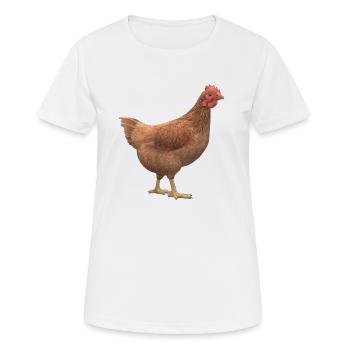 3D chicken - Women's Breathable T-Shirt - white - Front - AI Model Female 172 dark (172cm)