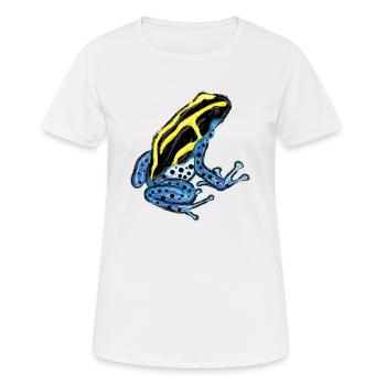 Baumsteigerfrosch Pfeilgiftfrosch PoisonDartFrog 1 - Frauen T-Shirt atmungsaktiv - Weiß - Vorne - AI Model Female 172 dark (172cm)