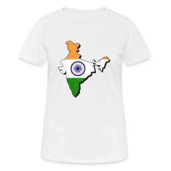 Indien - Frauen T-Shirt atmungsaktiv - Weiß - Vorne - AI Model Female 172 dark (172cm)