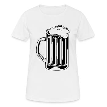 bier - Frauen T-Shirt atmungsaktiv - Weiß - Vorne - AI Model Female 172 dark (172cm)