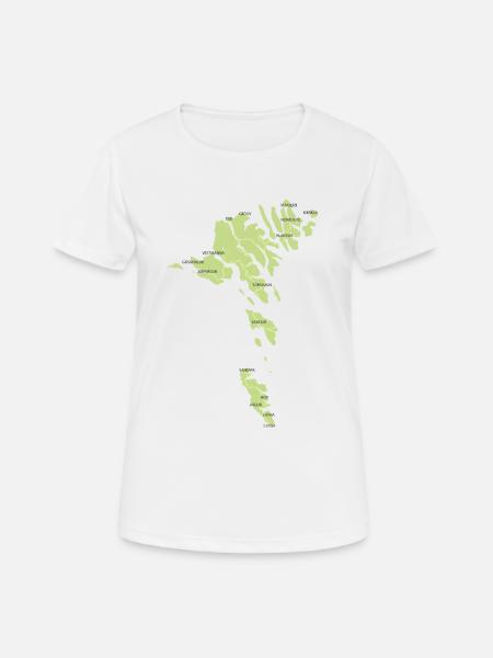 Färöer Inseln - Frauen T-Shirt atmungsaktiv - Weiß