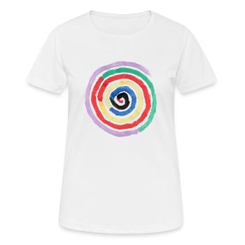Spirale - Frauen T-Shirt atmungsaktiv - Weiß - Vorne - AI Model Female 172 dark (172cm)