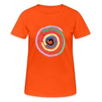 Spirale - Frauen T-Shirt atmungsaktiv - Neonorange - Vorne - AI Model Female 172 dark (172cm)