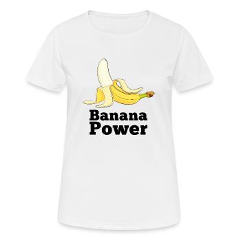 Banane, banane, bananes, banane puissance / fruit de puissance - T-shirt respirant Femme - blanc - Devant - AI Model Female 172 dark (172cm)