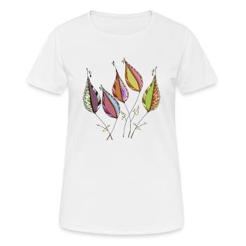 Leaves - Women's Breathable T-Shirt - white - Front - AI Model Female 172 dark (172cm)