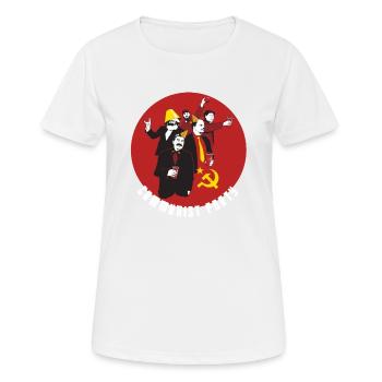Fun Tee Kommunist - Frauen T-Shirt atmungsaktiv - Weiß - Vorne - AI Model Female 172 dark (172cm)