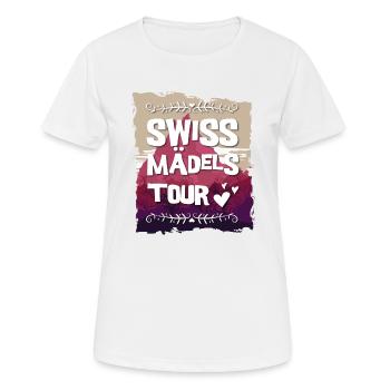 Swiss Mädels Tour - Frauen T-Shirt atmungsaktiv - Weiß - Vorne - AI Model Female 172 dark (172cm)
