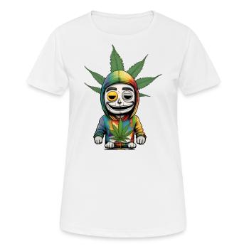Die Party Marihuana Cartoonfigur Rebellion - Frauen T-Shirt atmungsaktiv - Weiß - Vorne - AI Model Female 172 dark (172cm)